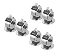 Ciieeo 3sets Manual Mechanical Counter Resettable Thumb Tally Clicker with Sturdy Metal Build Hanging Ring for Counting People Knitting Games and More 2pcs*3