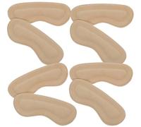 Ciieeo 4 Pairs Heel Pads Shoe Pads Heel Cushion Wear-Resistant Suede Fabric Foam Adhesive Glue Khaki for Casual Shoes Guard Against Abrasion