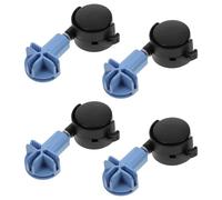 Ciieeo 4 Pcs Cat Cage Swivel Casters Wheels Replacement for Pet Carriers and Dog Cage Furniture, Blue Locking Clips with Black Rollers, Universal Pet Kennel Transport Rollers