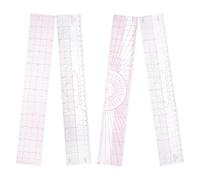 Ciieeo 4 Pcs Multifunctional Clothing Proofing Ruler for Patternmaking and Garment Design, Pvc Sewing Measure Ruler with Precision in Pattern Creation, Suitable for Professional Studios