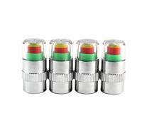 Ciieeo 4 PCS Tire Pressure Indicator Caps for Car Motorcycle Bicycle Wireless Sensor Stem Covers with Color Alert System Green Yellow Red Prevent Under Inflation and Extend Tire Life