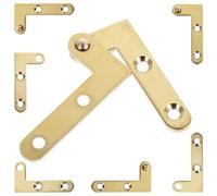 Ciieeo 4 Sets Copper Hidden Door Hinges Down Pivot Shaft, 360° Rotation Concealed Door Pivot Hardware for Cabinet and Attic Ladder Installation
