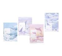 Ciieeo 4 Sets Writing Paper Set Envelope Paper Delicate Patterns Assorted Color for Note and Write A Letter