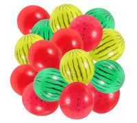 Ciieeo 40pcs Hawaii Theme Watermelon Latex Balloons Party Decorations Premium Non-leaking Balloon Mix with Deep Green Light Green Printed Watermelon Seeds for Birthday and Event