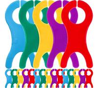 Ciieeo 40pcs Large Plastic Yarn Bobbins Knitting Tool for Crochet and Weaving with Fish Shape Design to Fix Yarns Separately and Prevent Threads from Knotting Random Color