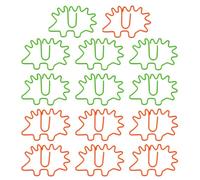 Ciieeo 40pcs Metal Paper Clips Cute Hedgehog Shape Small Office Document Clips Green and Orange Boxes Paper for Filing and Bookmarking in Home and School Use