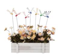 Ciieeo 40pcs Pvc Dragonfly Garden Stakes with Weatherresistant Durability and Faderesistant Colour, Realistic Patio Art Dragonfly Sticks for Lawn and Garden Decoration