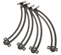 Ciieeo 4pcs 175mm Adjustable Soft Close Cabinet Hinges with Lid Support in Antique Brass for Kitchen Cupboard Door Lift and Up Mechanism