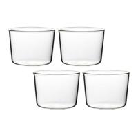 Ciieeo 4pcs 200ml Glass Multipurpose Dessert Cups Smooth Surface Rounded Shape Protects Food During Transport Suitable for Snacks and Cakes