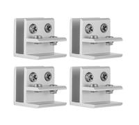 Ciieeo 4pcs Aluminium Alloy Glass Clamp Holder 90 Degree Corner Brackets for 10-12mm Glass Panels Support Frame Connectors for Display Shelves and Partition Fixing