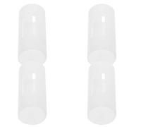 Ciieeo 4pcs Anti-Slip Shower Head Holder Sleeves with Universal Compatibility, White Plastic Round Replacement Parts for Bathroom Shower Bracket Repair and Support