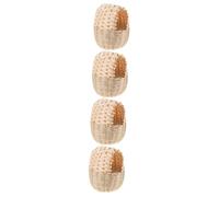 Ciieeo 4pcs Bamboo Bird Nest Parrot Breeding Nest Handwoven Bird House Decorative Bird Rest for Nature Lovers