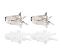 Ciieeo 4pcs Bird Cage Clips Bird Cage Food Holders Food Clamping Storage Hold Cuttlefish Bone Plastic Metal