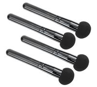 Ciieeo 4pcs Black Wet Dry Use Mushroom Makeup Blender Puff Set, Skin-friendly Hydrophilic Non-latex Cosmetic Sponges with Easy-to-grip Handle for Face Powder and Foundation Application