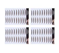 Ciieeo 4pcs Brown 6d Hair-like Eyebrow Transfer Stickers with Arch and Gentle Curve Shapes, Water Transfer Paper, Not Easy to Fade or Fall, for Natural-looking Temporary Tattoo Brows