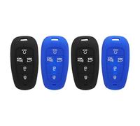 Ciieeo 4pcs Car Key Fob Cover: Silicone Key Fob Cover With Precise Hole - 5 Button Smart Remote Shell For Business Everyday Use Compatible With Hyundai