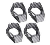 Ciieeo 4pcs Car Push Start Button Cover Carbon Fiber Texture, Auto Ignition Switch Protector Peel and Stick, Anti-accidental Press Decorative Start Stop Button Protector for Cars