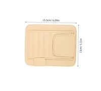 Ciieeo 4PCS Car Sun Visor Pocket Organizer Multi-pocket Vehicle Storage Pouch for Cards Pen Sunglasses Document Fit Faux Leather Auto Interior Visor Accessories
