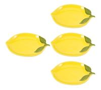 Ciieeo 4pcs Ceramic Lemon Plate Elegant Snack Dish for Fruit Foods for Dessert Appetizer Platter