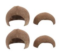 Ciieeo 4pcs Coconut Shell Reptile Hideout Cave for Bearded Dragon and Snake, Versatile Habitat Providing Shelter in Household Terrarium, Half Coconut Shell Design for Natural Hiding
