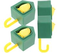 Ciieeo 4pcs Creative Adhesive Wall Coat Hooks with Lovely Sensing Bird Design, Green Abs Material, Convenient to Use, for Home, Office, Bathroom Or Kitchen