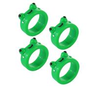 Ciieeo 4pcs Cute Frog Resin Finger Rings for Boys and Girls and Girls Adorable Animal Jewelry for Parties Colorful Cartoon Design