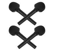 Ciieeo 4pcs Ebony Violin Tuning Pegs 4/4 Size Black Wooden String Adjusters with Stable Tuning and Easy Installation for Violinists Musical Instrument Accessories