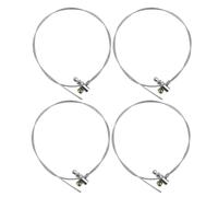 Ciieeo 4pcs Electric Tricycle Brake Cable Replacement with Iron Material and Silver Finish, Front and Rear Brake Line for Outdoor Mobility Scooters, Versatile Application and Easy
