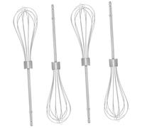 Ciieeo 4pcs Extended Stainless Mixer Attachments Electric Beater Parts for Baking Mixing Batter Cream and Meat Compatible with Hand Drills