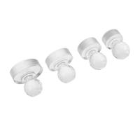 Ciieeo 4pcs Eyeshadow Press Tool for Powder Cosmetic with Crystal round Design, Compact and Portable for Daily Emergencies and Travel, Protecting Original Colour and Texture
