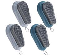 Ciieeo 4pcs Fingernail Cleaning Brush with Fine Soft Bristles and Compact Curved Body, Comfortable Handheld Nail Scrubber for Men Mechanics, Suitable for Cleaning Fingernails and Skin