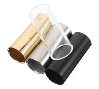 Ciieeo 4Pcs Guitar Slide Set for Electric and Acoustic Guitars 60Mm Finger Slides in Silver Gold Black and for Blues Country and Jazz Styles Medium String Compatible