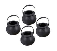 Ciieeo 4pcs Halloween Candy Bucket Cauldron Sweet Holder Halloween Props Mini Containers Mini Candy Kettle Hallowren Candy Water Kettle Wrapping Jars Skull Plastic Storage Tank Child