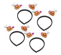 Ciieeo 4pcs Halloween Pumpkin Headbands for Women, Comfortable Wear with Secure Fit, Brightly Plastic Headbands for Halloween Party and Spooky Festival Accessories