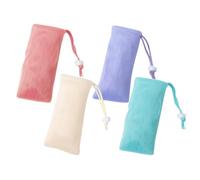 Ciieeo 4pcs Household Soap Pouch Exfoliating Bath Pouch Soap Foaming Net Bags Pe Material Slip-resistant Rich Foam Generation Assorted Color for Shower and Travel