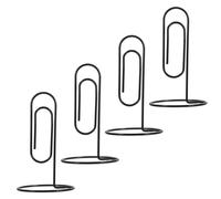 Ciieeo 4pcs Jumbo Metal Memo Clip Holders with Large Capacity and Resistant to Bending, Creative Desktop Paper Clips for Office and School Document Display