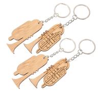 Ciieeo 4pcs Large Instrument Keychains Set Tuba Design, Decorative Music Key Rings for Backpack, Purse, Car, Party Bag Accessories