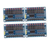 Ciieeo 4pcs LED Display Module with Keys Digital Tube Compatible with Avr Microcontroller DIY Accessory Practical Control Panel