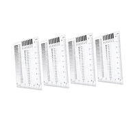 Ciieeo 4pcs Lightweight Measurement Ruler for Flaw Detection and Thickness Inspection Versatile Plastic Tool for Professionals