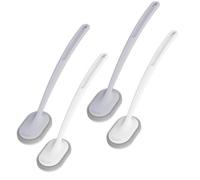 Ciieeo 4pcs Long Handle Cleaning Brush Toilet Brush Removable Cleaning Head Practical Pp Scouring Pad Assorted Color for Bathroom