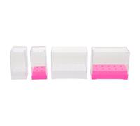 Ciieeo 4pcs Manicure Storage Box for Nail Supplies with Multiple Compartments, Plastic Material, Elegant Design, Stable and Display Function, for Nail Studio Organisation