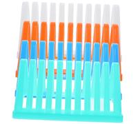 Ciieeo 4pcs Microscope Glass Slide Drying Rack Triangular Straining Holder for Lab Use Compact Stable Design with Bright Colors Orange Blue White Green