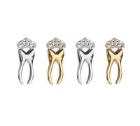 Ciieeo 4pcs Mini Diamond Brooch Alloy Style Brooches for Dentist Suit Clothes Accessories Suit Accessories