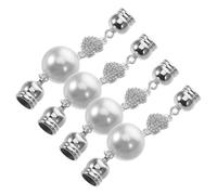 Ciieeo 4pcs Muslim Scarf Magnets Set with Rhinestone and Pearl Design Pinless Magnetic Hijab Pins for Women’s Islamic Scarves for Daily Wear