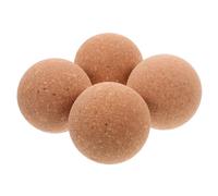 Ciieeo 4pcs Natural Cork Wood Ball Stoppers for Glass Jars Leakproof Reusable Wooden Sphere Bottle Sealers for Home Decor Crafting Party Supplies