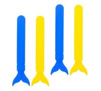 Ciieeo 4pcs Pediatric Plastic Tongue Depressors Whale Tail Design Tongue Muscle Exerciser Sticks Safe Medical Trainer for Oral Muscle Strengthening and Speech Therapy
