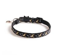 Ciieeo 4pcs Pet Pendant Collars for Kitten and Pet with Star and Moon Patterns Nylon Material Detachable Buckle Safe to Use Fashionable and Lovely in Assorted Colors Random Color