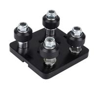 Ciieeo 4pcs Pulley Extruder Back Support Plate European Standard 2040 Aluminum Profile Groove Rail Compatible Easy to Install Good Chemical Properties Lightweight for DIY Cnc and Other