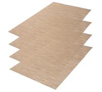 Ciieeo 4pcs PVC Placemats Heat Resistant Dining Table Mats Polyester Silk Kitchen Table Protectors in Nordic Color Easy Clean Decorative Mats for Thanksgiving and Fall Use