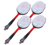 Ciieeo 4pcs Red Aluminum Foil Badminton Racket Balloons Sport Party Decorations Metallic Table Centerpieces for Birthday Competitions
